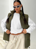 Fashionkova Edison Puffer Vest Olive