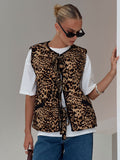 Fashionkova Samual Quilted Vest Leopard
