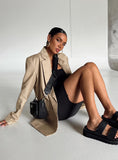 Fashionkova Welcome To The Jungle Blazer Beige