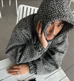 Fashionkova  No. 7020 TWEED PULLOVER HOODIE