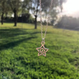 Fashionkova New Silver Color Star Necklaces Chain Pair of Celestial Best Friends Celestial Gift for Friend Long Necklaces Pendants Men Women