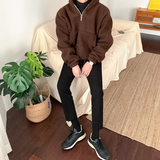 Fashionkova  No. 3348 HALF ZIP-UP FLEECE HOODIE
