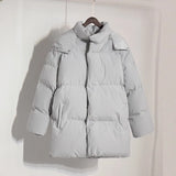 Fashionkova party look inspos Talenza Women's Winter Cotton Jacket Loose Parka Retro Bakery Jacket Casual Hooded Women's Warm Cotton Down Jacket Parka Top