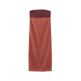 Fashionkova 2025 Spring New Women's Fashion and Elegance Slim Fit Versatile Chiffon Bra Color Block Long Dress Valentine's Day Aesthetic
