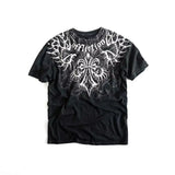 Fashionkova 2000s Affliction Retro American Men's T-shirt Couple round neck t-shirt motorcycle ins