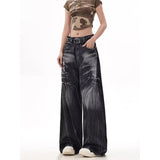 Fashionkova party outfit  2024 Autumn Women Jeans Oversize Hip-hop Fashion Vintage Streetwear Y2K 90s Wide Leg Jean High Waist Trouser Baggy Denim Pants