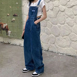 Fashionkova  Party Outfit  Blue Jumpsuits Jeans Women Straight Fashion Casual Wide Leg Pants Streetwear High Waist Vintage Female Harajuku Y2K Trousers