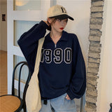 Fashionkova Vintage 90s Half Zip Sweatshirt