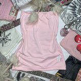 FashionKova-Summertime Y2K Kawaii Vintage Harajuku Women's Clothing for Women Top Female aesthetics for women covering the chest and abdomen