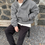 Fashionkova  No. 3348 HALF ZIP-UP FLEECE HOODIE