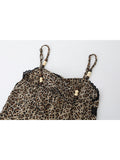 Fashionkova Summer Women Kpop Gyaru Leopard Print Camisole Japanese Y2k Streetwear Coquette Halter Top 2000s Hot Sexy Crop Top Dark Academia