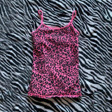 Fashionkova valentine's day aesthetic Leopard Pink Suspender Aesthetic Streetwear Emo Girl Y2K Crop Top Urban Beauty Casual Fashion Chic Harajuku Hip Hop Women's Tops