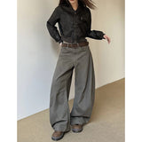 Fashionkova party outfit  American Vintage 2000s Style High Waist Camel Jeans Pants Spring Fashion Women's Baggy Y2K Wide Leg Denim Trouser Female Clothes