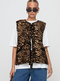 Fashionkova Samual Quilted Vest Leopard
