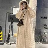 Fashionkova party look inspos Women Fur Cardigan Thickened Long 2024Autumn Winter V-neck Jacket Female Loose Simple Leisure With Buttons Casual Faux Fur Coat