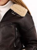 Fashionkova party look inspos Ailegogo Streetwear Women Vintage Loose Short Faux Lamb Fur Jacket Autumn Winter Female Moto Biker Zipper Coat Chic Outwear