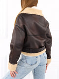 Fashionkova party look inspos Ailegogo Streetwear Women Vintage Loose Short Faux Lamb Fur Jacket Autumn Winter Female Moto Biker Zipper Coat Chic Outwear