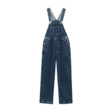 Fashionkova  Party Outfit  Jumpsuits Women Dark Blue Vintage Streetwear Harajuku Casual Fashion High Waist Loose Overalls Ulzzang Denim Suspenders Trousers