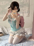 FashionKova-Kawaii MIni Skirt Summer Cute Y2K Women Clothes Grunge Korea White Short Skirts Sexy Streetwear Casual 2000s E Girl Lace Skirts