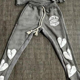 Fashionkova  Y2K Hoodie Hip hop Streetwear Foam Heart Letter Print Letter print Pullover Men women Sweatshirt Harajuku Gothic Oversize Hooded
