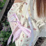 Fashionkova Sweet Y2k Aesthetic Girls Kawaii Shoulder Bags Japanese Chic Now Flower Print Women's Handbags Fashion Casual Fairy Underarm Bag ootd