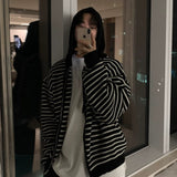 Fashionkova No. 11238 KNITTED ZIP-UP STRIPED HOODIE