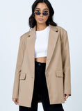 Fashionkova Welcome To The Jungle Blazer Beige