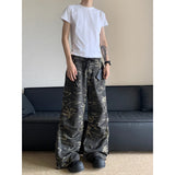 Fashionkova party outfit  Camouflage Baggy Cargo Pants Women High Rise Trousers Straight Wide Leg Oversize Pants 2024 Summer Aesthetics Vintage Y2K jeans