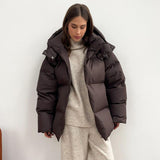 Fashionkova party look inspos Talenza Women's Winter Cotton Jacket Loose Parka Retro Bakery Jacket Casual Hooded Women's Warm Cotton Down Jacket Parka Top