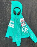 Fashionkova Trendy High Street Harajuku Hip-hop Rock Three-zip Oversized Sweatshirt Women Y2k Letter Embroidery Casual Zipper Hoodie Men
