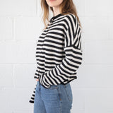 Fashionkova Women Stripe Print Sweater Cardigan Fall Casual Long Sleeve Sweaters Open Front Button Down Knit Coats Outerwear Fairycore Outfit Idea