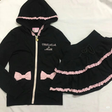FashionKova-Kawaii Oversized Top Winter Women Clothes Pink Bow Streetwear Zip Hoodie Femme Cute Suit Sweet Girl Lace Y2k Tops Vintage Hoody