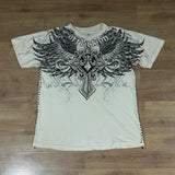 Fashionkova 2000s Affliction Retro American Men's T-shirt Couple round neck t-shirt motorcycle ins
