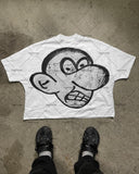 Fashionkova American hip hop street cartoon printed short sleeve T-shirt Men y2k Harajuku fashion summer casual loose couple shirt