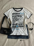 FashionKova-Aesthetic Vintage Punk Sexy Summer Short sleeve Women T Shirts Clothes Letter Gothic Streetwear Slim Emo Girl Harajuku Y2k Tops