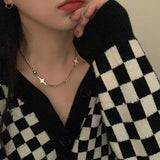 Fashionkova 2023 Korean Fashion Goth Punk Moon Star Cross Pendant Neck Chain Choker Necklace For Women Men Egirl Y2k Cool Party Jewelry Gift