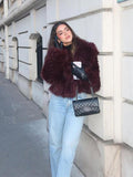 Fashionkova party look inspos Fashion Faux Fur Jacket Coat Women Warm Fluffy Loose Long Sleeve Lapel Female Cardigan 2024 Winter Solid Lady Street Outwear