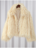 Fashionkova party look inspos 2024 Winter New Fashion Solid Fluffy Fur Coat Women High Street Luxury Lapel Collar Faux Fur Jacket Female Casual Overcoats