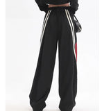 Fashionkova Party Outfit Women Oversized Sports Wide Leg Pants Hip Hop Sweatpants Casual Joggers Pants Fashion Streetwear Y2k High Waist Baggy Trousers