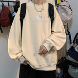 Fashionkova Christmas Gift outfit  Autumn Hip Hop Letter Crewneck Sweatshirt Men New Y2k Streetwear Pullover Hoodies Korean Fashion Vintage sudaderas para hombre