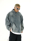 Fashionkova  No. 10259 HOODED DENIM PULLOVER HOODIE