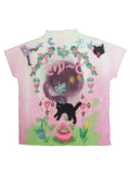 Fashionkova Summer Japanese Y2k Gyaru Print Graphic T-Shirts Korean Fashion Kawaii Tees Short Sleeve Crop Tops 2000s Cute Core Kawaii Trend