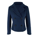 Fashionkova Valentine's Day Aesthetic Women's Blazer High Street Autumn Winter New Navy Blue Fashion Long Sleeve Sexy Jacket Short Female Versatile Coat Clothing Top