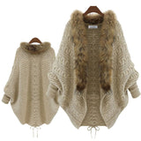 FashionKova-Y2k Sweater Punk Cardigan  Women Winter Clothes Knitwears Casual Fox Fur Loose Femme Sweaters Harajuku Femmes Outerwears Coats