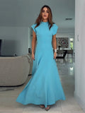 Fashionkova Elegant Turtleneck Solid Women Dresses Full Sleeve Split Lady Maxi Dress 2024 Evening Party Fashion Autumn A Line Female Vestido ootd