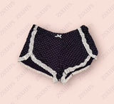 Fashionkova Lace Shorts Women Clothing Kawaii Polka dot Bow High waist Sexy Summer Femme Vintage 2000S Casual Sweat Pants Korea Y2k Short ootd