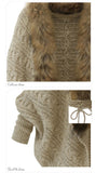 FashionKova-Y2k Sweater Punk Cardigan  Women Winter Clothes Knitwears Casual Fox Fur Loose Femme Sweaters Harajuku Femmes Outerwears Coats