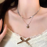 Fashionkova Trendy Punk Tiger Eye Stone Sun Pendant Beads Weave Rope Chain Choker Necklaces For Women Charm Aesthetic Jewelry Gift Wholesale