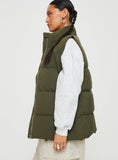 Fashionkova Edison Puffer Vest Olive