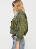 Fashionkova Milener Utility Bomber Jacket Olive